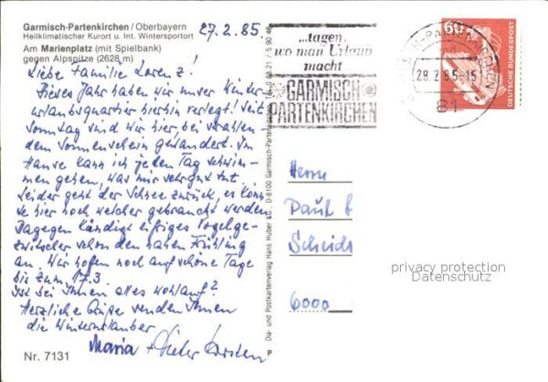 Garmisch-Partenkirchen Marienplatz Alpspitze Winter – Bild 2