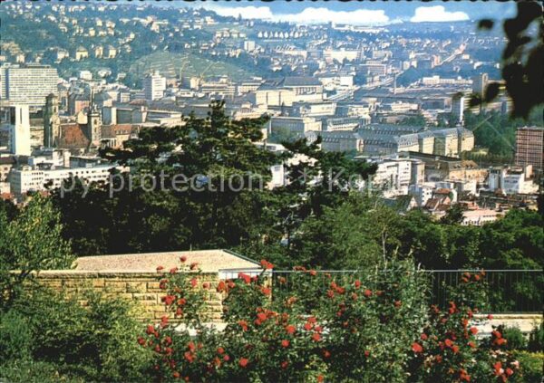 Stuttgart Blick von der Villa Weißenburg