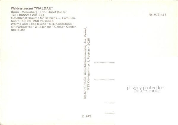 Bonn Rhein Venusberg Waldrestaurant Waldau – Bild 2