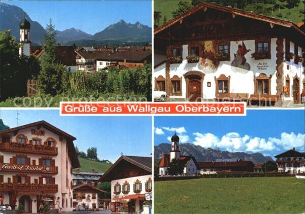 Wallgau Dorfkirche Gasthof Isartal Wettersteins