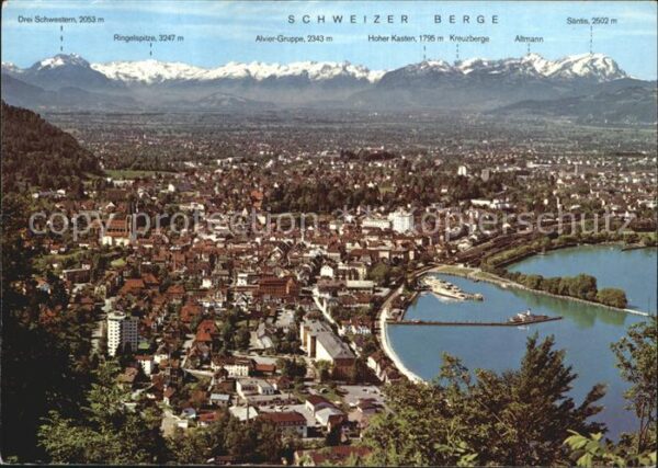 Bregenz Vorarlberg Rheintal Schweizer Berge
