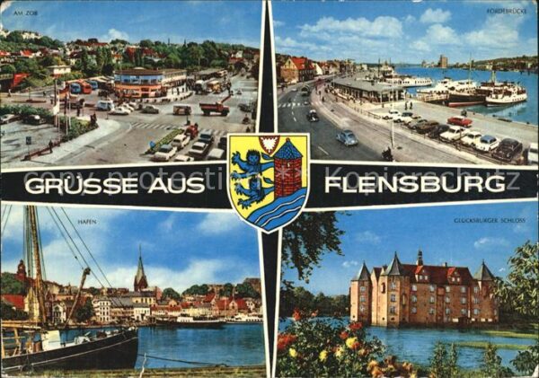 Flensburg Glücksburger Schloss Hafen ZOB Fördebrü