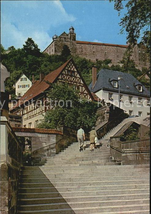 Kulmbach Aufgang Petrikirche Plassenburg