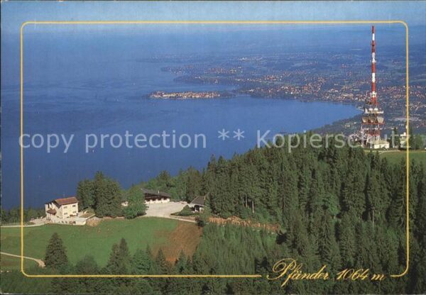 Bregenz Vorarlberg Berghaus Pfänder Blick auf Lindau