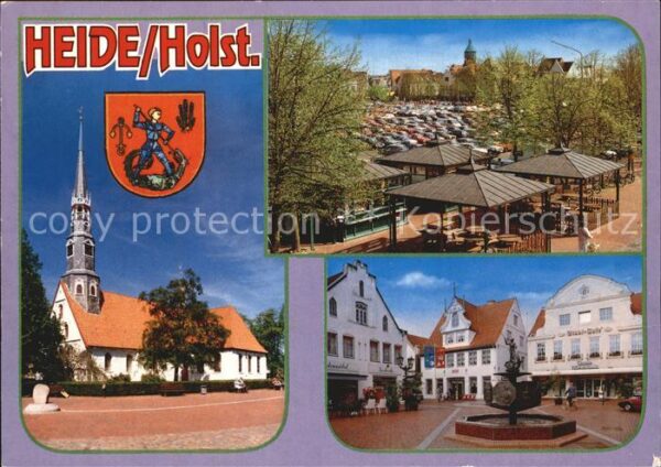 Heide Holstein Kirche Ortsansicht