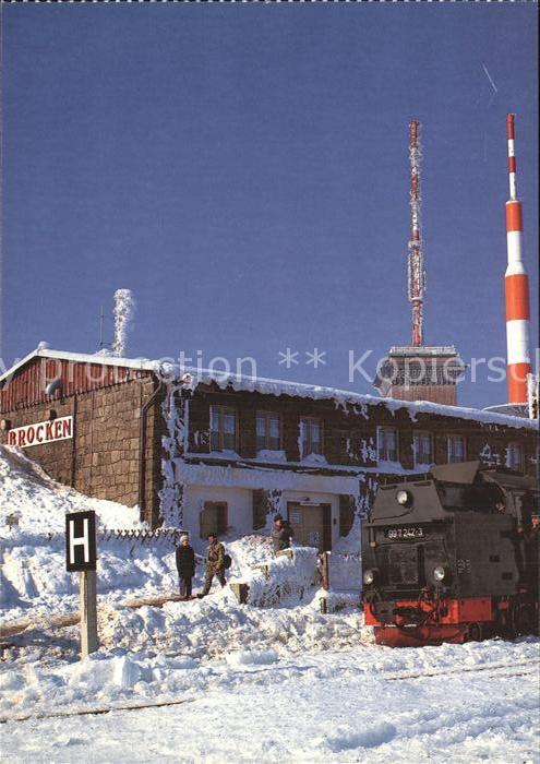Brocken Harz Bahnhof Winter