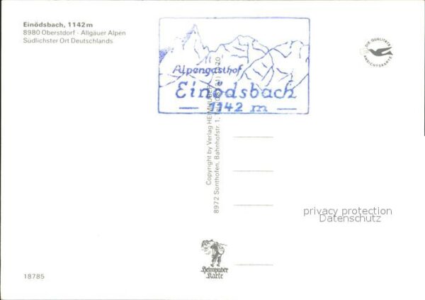 Oberstdorf Einödsbach Kapelle Bergkette Enzian Alp – Bild 2