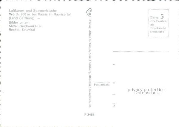 Woerth Rauris Raurisertal Seidlwink Tal Krumital – Bild 2