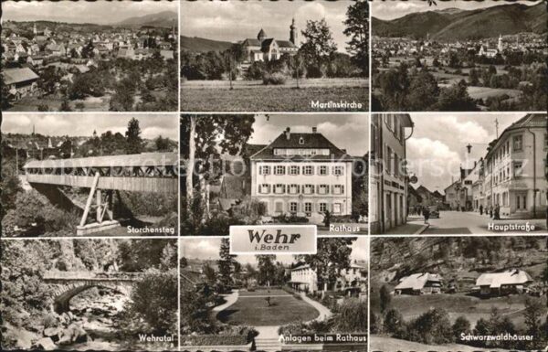 Wehr Baden Hauptstrasse Rathaus Martinskirche