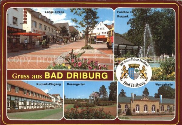 Bad Driburg Lange Strasse Fontäne Wandelhalle Rosen