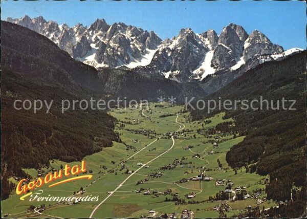 Gosau Oberoesterreich Gosautal Gosaukamm Fliegeraufnahme