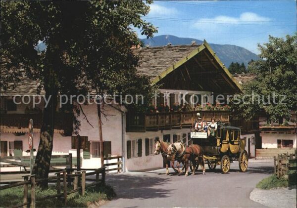Grainau Bauernhaus Postkutsche