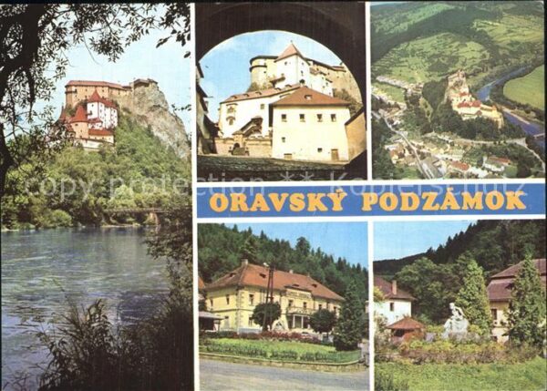 Oravsky Podzamok Hrad Orava Hradne nadvorie Letecky pohl