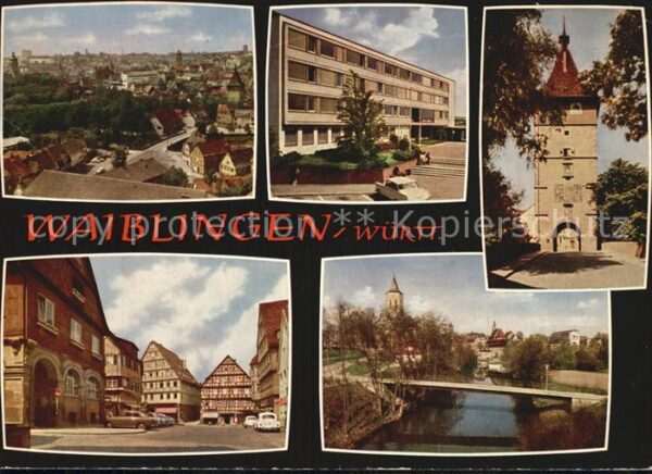 Waiblingen Rems Tor Brücke Gebäude