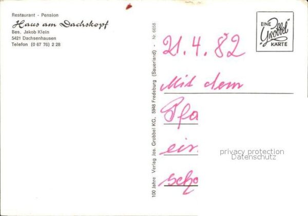 Dachsenhausen Haus am Dachskopf Restaurant Pension – Bild 2