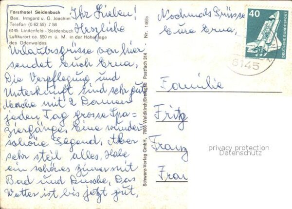 Seidenbuch Lindenfels Forsthotel Seidenuch – Bild 2