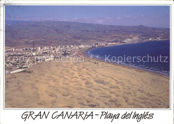 Playa del Ingles Strand Fliegeraufnahme