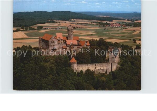 Ronneburg Hessen Fliegeraufnahme Burg zwischen Krebsbach