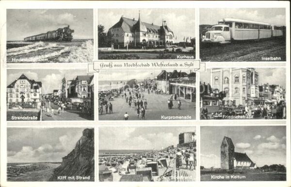 Westerland Sylt Hindenburgdamm Friedrichstraße Kliff Ki