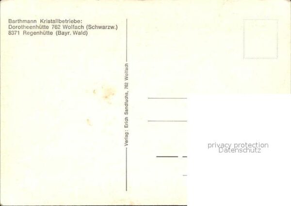 Regenhuette Bayerisch Eisenstein Dorotheenhütte Handschleifer Glasmacher – Bild 2