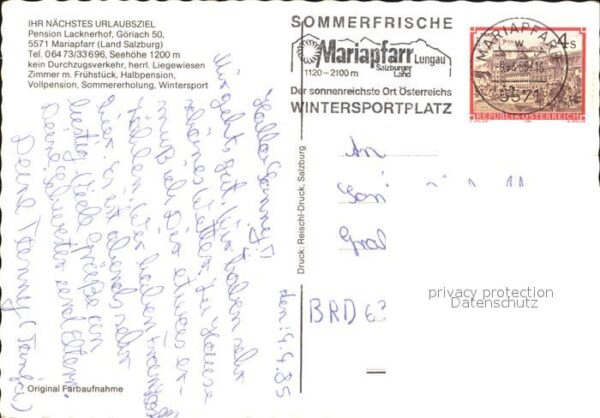 Mariapfarr Pension Lacknerhof Göriach – Bild 2