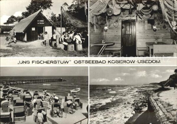 Koserow Ostseebad Usedom Uns Fischerstuw Strand Streckelbergmaue
