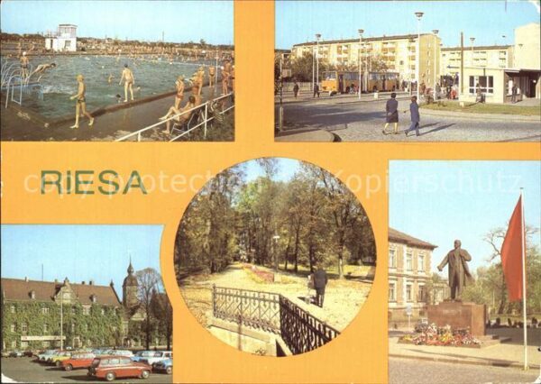 Riesa Sachsen Schwimmbad Parkanlagen Denkmal