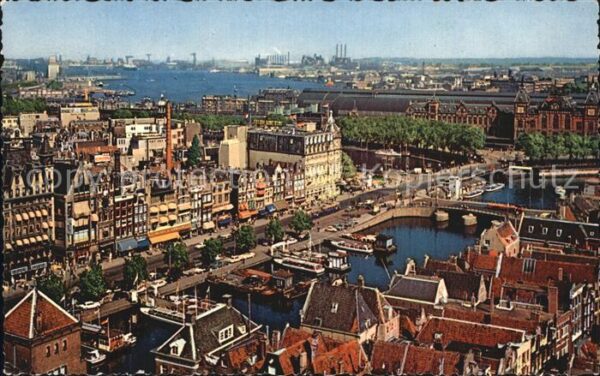 Amsterdam Niederlande Damrak Luftaufnahme