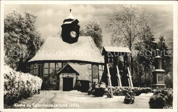 Siptenfelde Kirche im Schnee