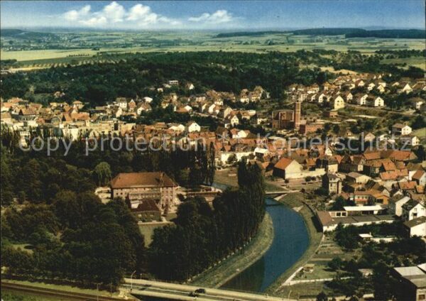 Bad Vilbel Fliegeraufnahme mit Flusspartie