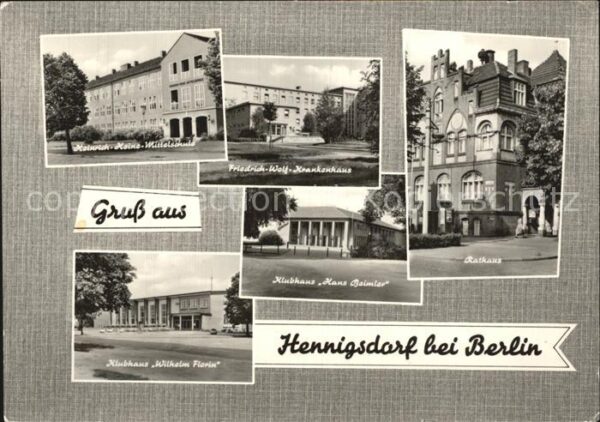 Hennigsdorf Rathaus Klubhäuser Hans Beimler und Wil