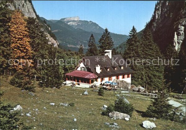 Berchtesgaden Wimbachschloß gegen Untersberg