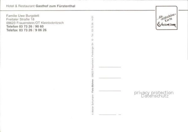 Kleinbobritzsch Gasthaus zum Fürstenthal – Bild 2