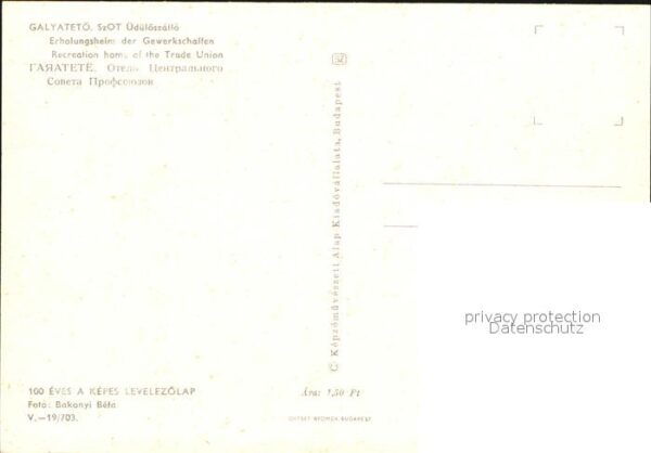 Galyatetoe Szot Üdülüszallo Erholungsheim der Gewe – Bild 2