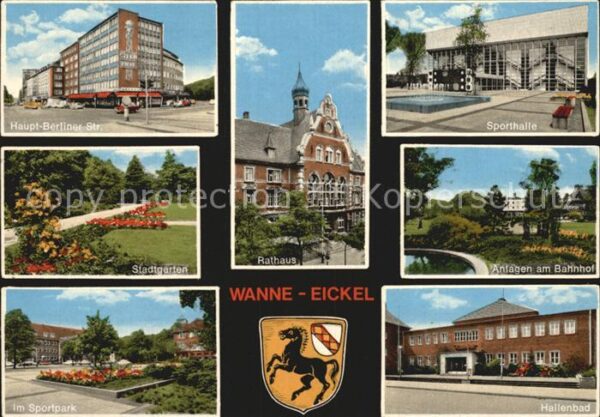 Wanne-Eickel Haupt Berliner Strasse Rathaus Sporthal