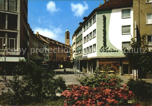 Solingen Innenstadt Hauptstrasse und Stadtkirche