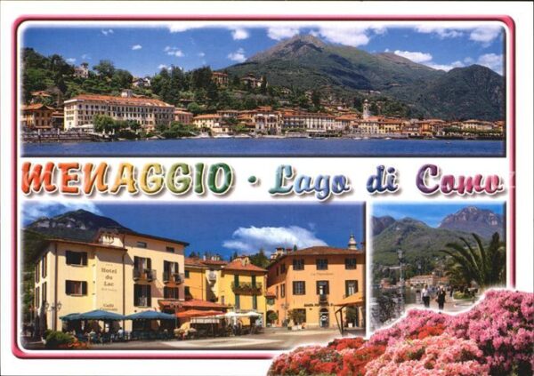 Menaggio Lago di Como Veduta panoramica Via Mazzini Lungolago
