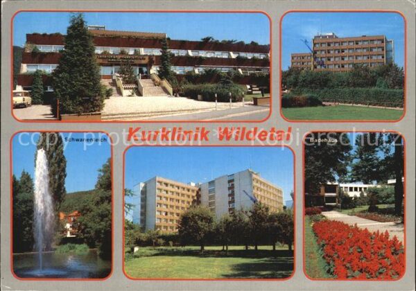 Reinhardshausen Kurklinik Wildetal Schwanenteich Fontai