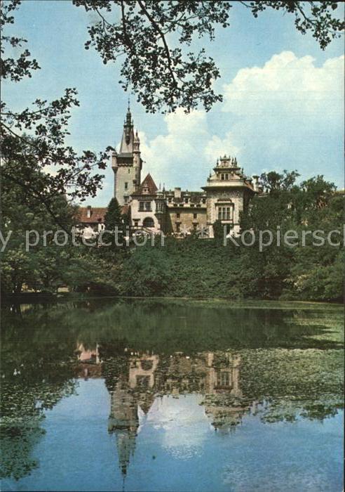 Pruhonice Zamek Schloss Park Schlossteich Wassers