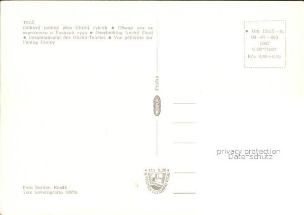 Telc Celkovy pohled pres Ulicky rybnik Ulick – Bild 2