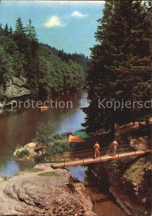 Bechyne Zidova strouha Camping am Fluss