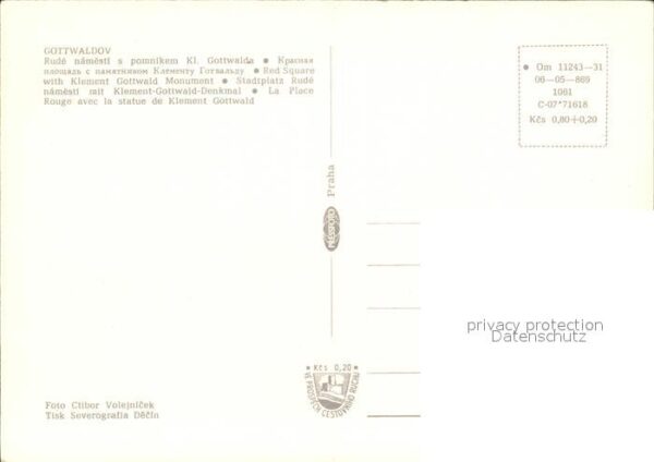Gottwaldov Tschechien Rude namesti s pomnikem Kl. Gottwalda S – Bild 2