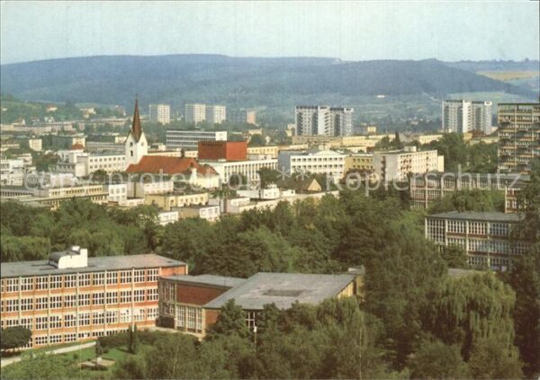 Gottwaldov Tschechien Celkovy pohled pres skolni ctvrt Blick