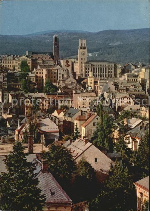 Jablonec nad Nisou Stadtbild mit Kirchen