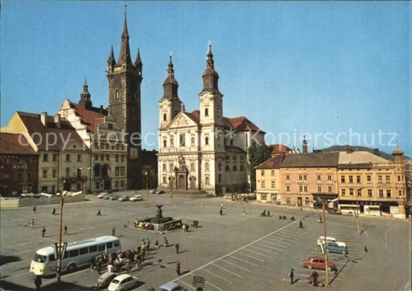 Klatovy Namesti miru Friedensplatz Jesuitenkirc