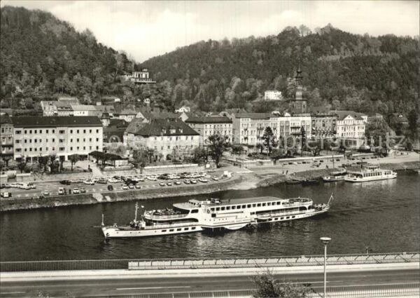 Bad Schandau Blick über die Elbe Erholungsort Dampfe