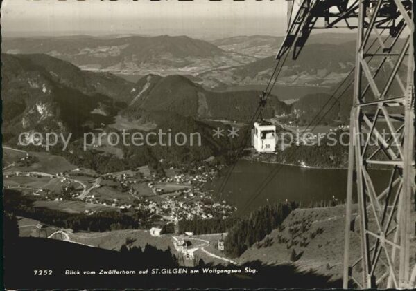 St Gilgen Salzkammergut Panorama Blick vom Zwölferhorn Bergbahn