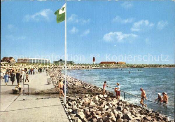 Buesum Nordseebad Badeleben am Südstrand Promenade