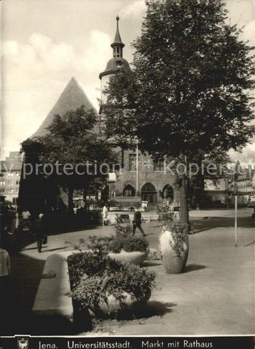 Jena Thueringen Markt mit Rathaus Universitätsstadt