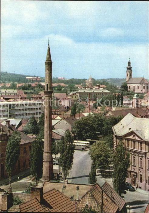 Eger Ungarn Ansicht mit Minarett